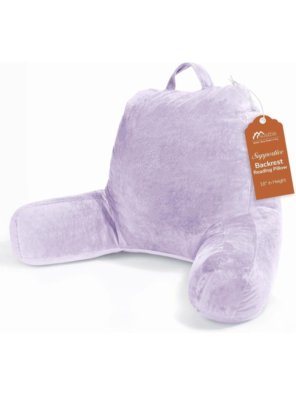 〽️Reading Pillow for Bed Back Pillow Sitting Up 18" Backrest Cushion Lavender